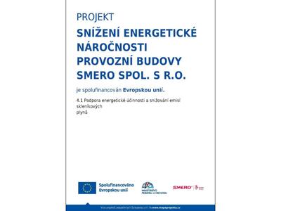 Snížení energetické náročnosti provozní budovy SMERO spol. s r.o. 
